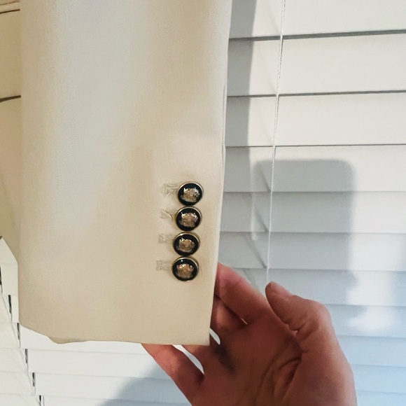 Zara bone white to cream colored Blazer size small - Picture 4 of 6